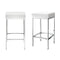 Artiss 4x Bar Stools Leather Padded Metal White