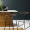 Artiss Set of 2 Wooden Bar Stools Black PU Leather Kitchen Counter Chairs