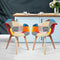 Dining Chairs Set of 2 Fabric Retro Replica DSW