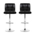 Artiss 2x Bar Stools Leather Gas Lift Black