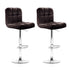 Artiss Set of 2 Chocolate PU Leather Bar Stools Adjustable Swivel Kitchen Chairs