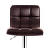 Artiss Set of 2 Chocolate PU Leather Bar Stools Adjustable Swivel Kitchen Chairs