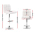 Artiss 2x Bar Stools Leather Gas Lift White