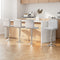 Artiss 4x Gas Lift Bar Stools PU Leather Swivel White 68-81cm