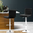 Artiss 2x Bar Stools Padded Leather Gas Lift Black