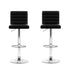Artiss 2x Bar Stools Padded Leather Gas Lift Black