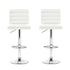 Artiss 2x Bar Stools Padded Leather Gas Lift White