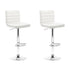 Artiss 2x Bar Stools Padded Leather Gas Lift White