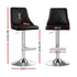 Artiss 4X Bar Stool Wood Swivel Adjustable Kitchen Counter Stool Leather Black