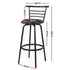 Artiss Set of 2 Swivel Bar Stools – Black, PU Leather, 75cm Seat Height
