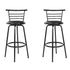 Artiss Set of 2 Swivel Bar Stools – Black, PU Leather, 75cm Seat Height