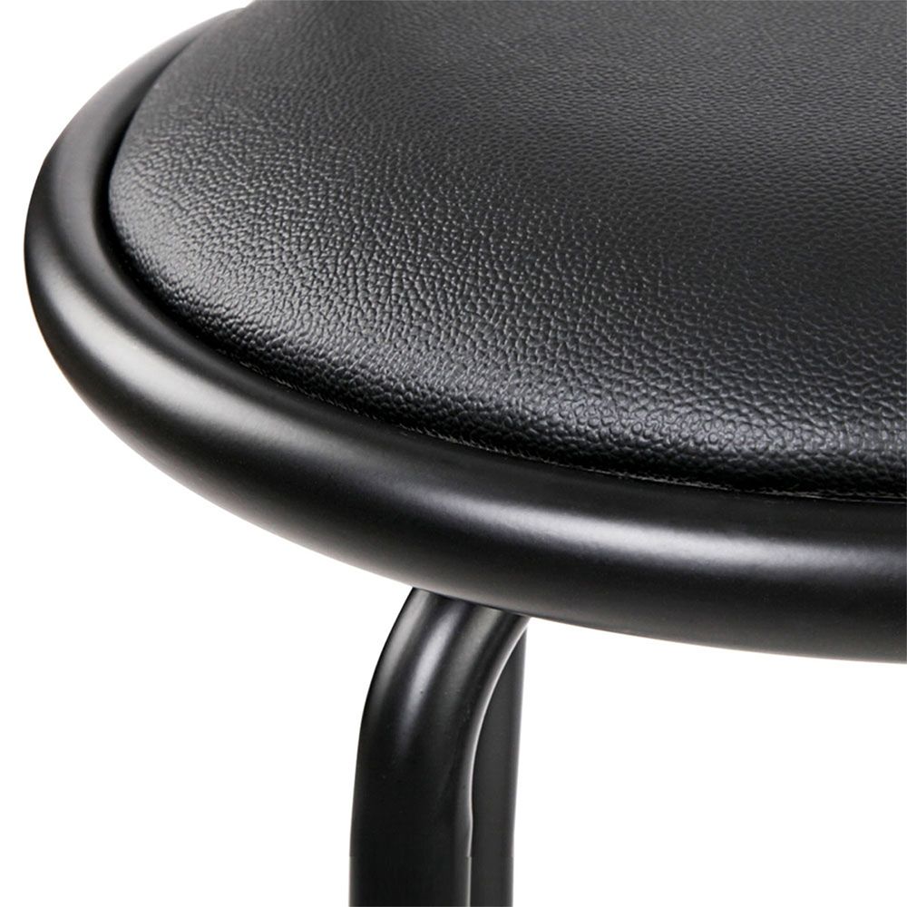 Artiss Set of 2 Swivel Bar Stools – Black, PU Leather, 75cm Seat Height