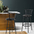 Artiss Set of 2 Swivel Bar Stools – Black, PU Leather, 75cm Seat Height