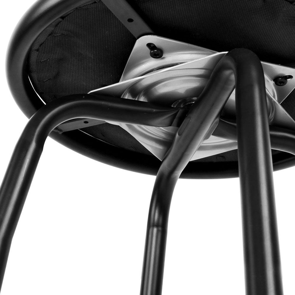 Artiss Set of 2 Swivel Bar Stools – Black, PU Leather, 75cm Seat Height
