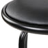 2x Bar Stools Swivel Leather Padded Metal