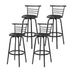Artiss 4x Bar Stools Swivel Leather Padded Metal