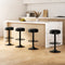 Artiss 4x Gas Lift Bar Stools PU Leather Swivel Chairs Black Kitchen