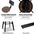 3 Piece Swivel Bar Stool Set with Backrest 63.5-79.5cm Adjustable Elm Wood Seat
