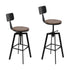 Artiss 4x Bar Stools Kitchen Dining Chairs Adjustable Wood Stool w/Backrest