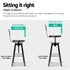 Artiss 4x Bar Stools Kitchen Dining Chairs Adjustable Wood Stool w/Backrest
