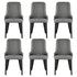 Artiss Dining Chairs Set of 6 Linen Fabric Grey