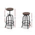 Artiss 3x Bar Stool Backless Swivel Counter Barstools 70-90cm Seat Height Adjustable Industrial