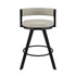 Bar Stool Swivel Kitchen Chair Metal PU Leather Counter Beige