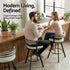 Bar Stool Swivel Kitchen Chair Metal PU Leather Counter Beige