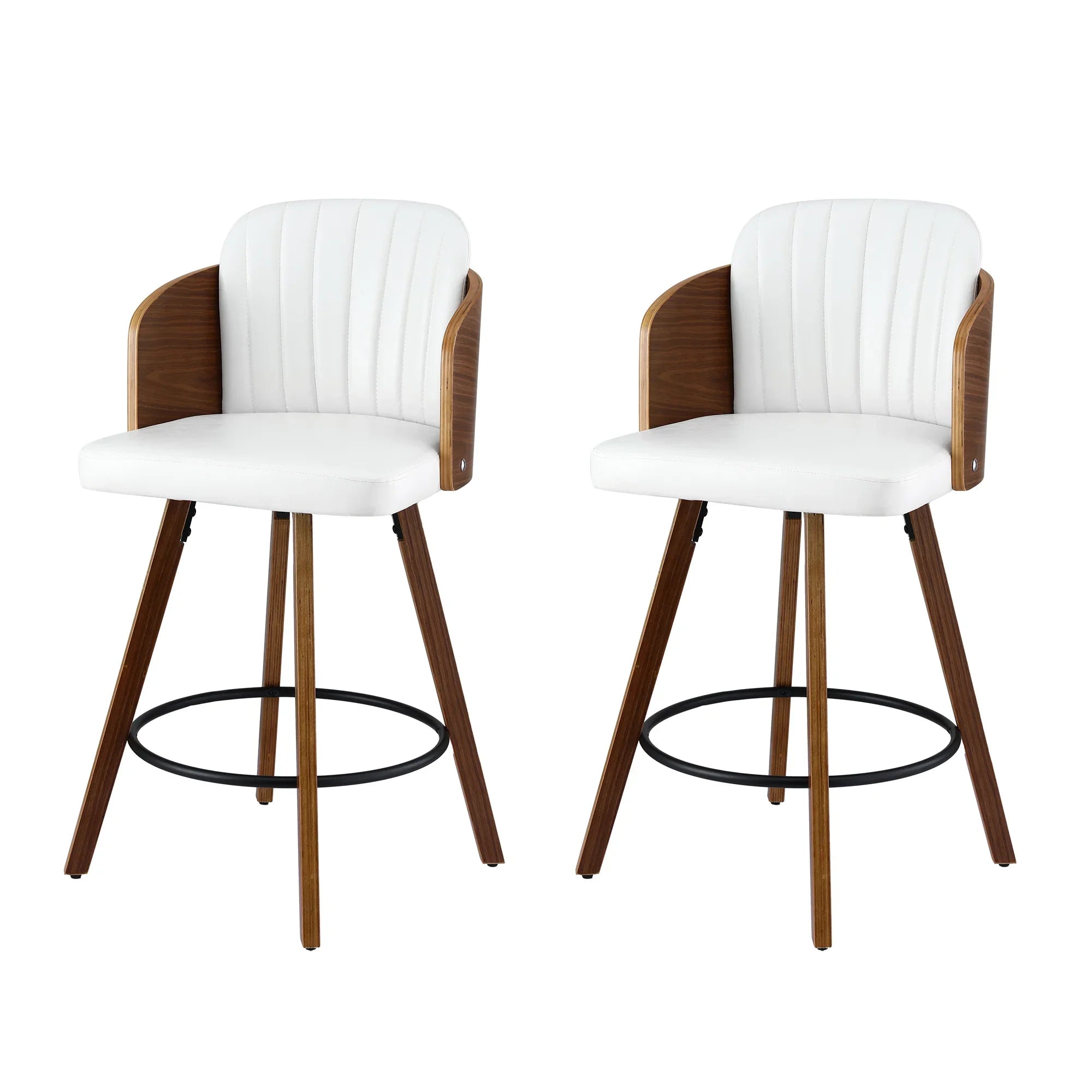 Wooden Bar Stools Swivel Kitchen Counter Stool Chair 58cm Seat Height