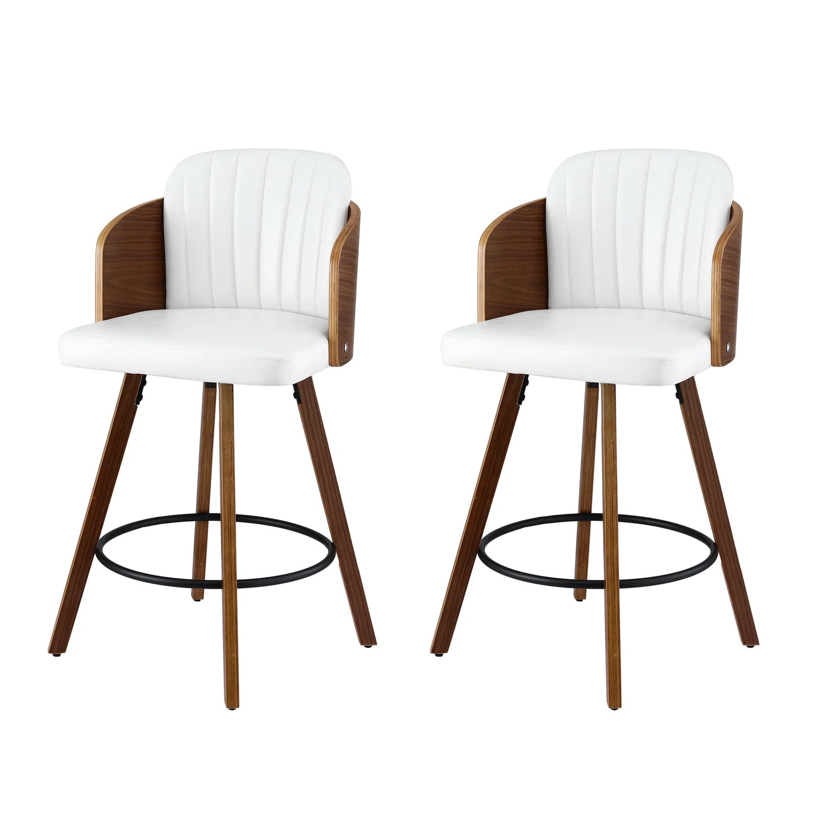 Wooden Bar Stools Swivel Kitchen Counter Stool Chair 58cm Seat Height