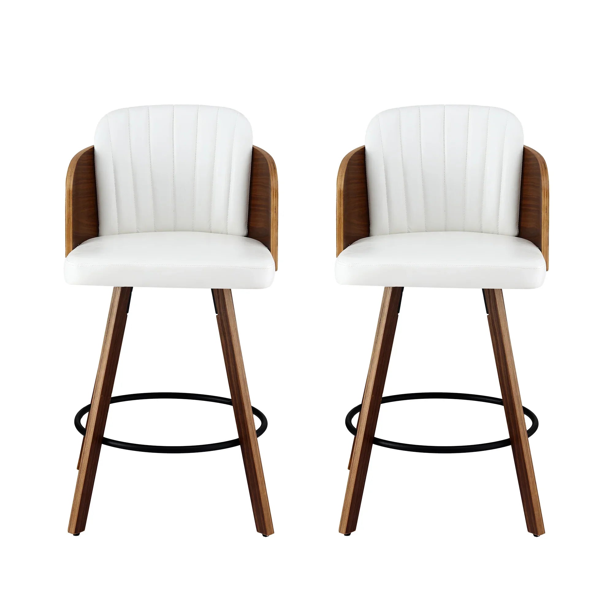 Wooden Bar Stools Swivel Kitchen Counter Stool Chair 58cm Seat Height
