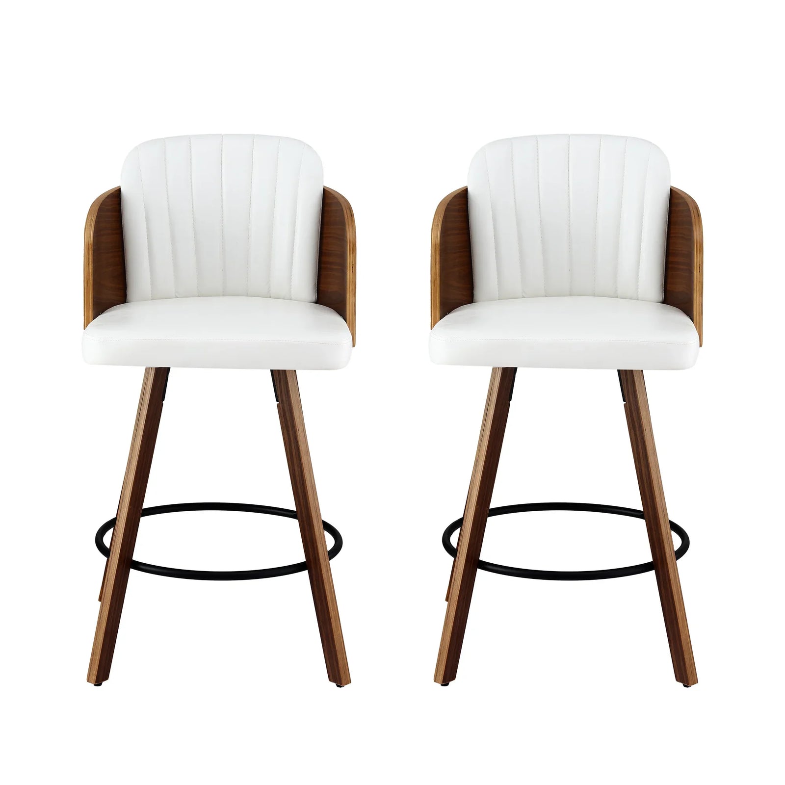 Wooden Bar Stools Swivel Kitchen Counter Stool Chair 58cm Seat Height