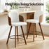 Wooden Bar Stools Swivel Kitchen Counter Stool Chair 58cm Seat Height