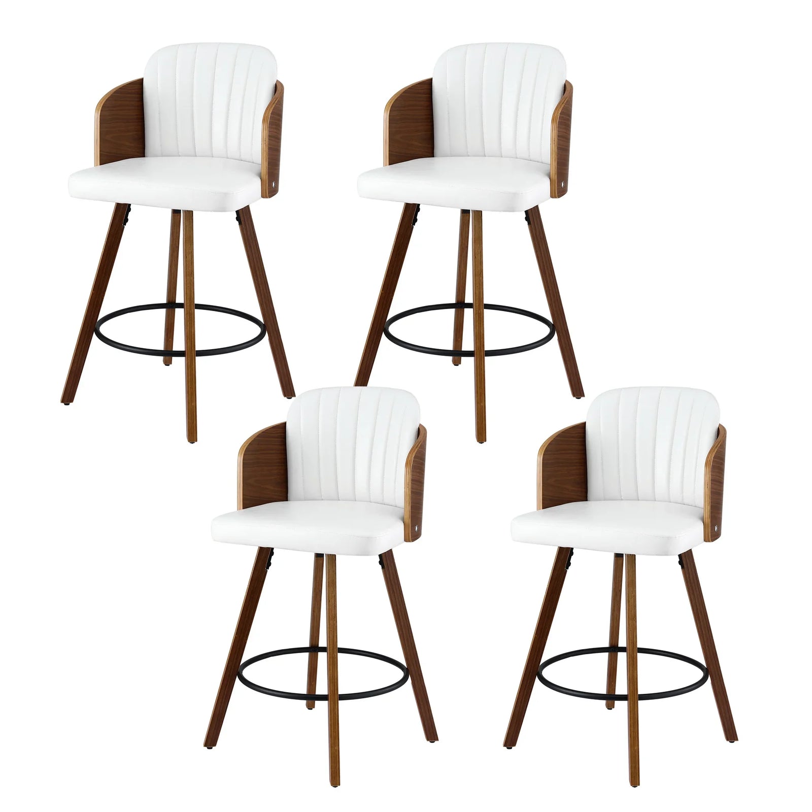 Wooden Bar Stools Swivel Kitchen Counter Stool Chair 58cm Seat Height
