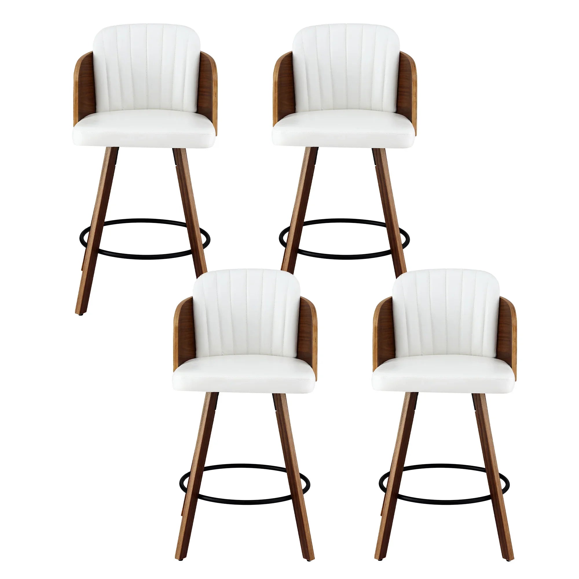 Wooden Bar Stools Swivel Kitchen Counter Stool Chair 58cm Seat Height