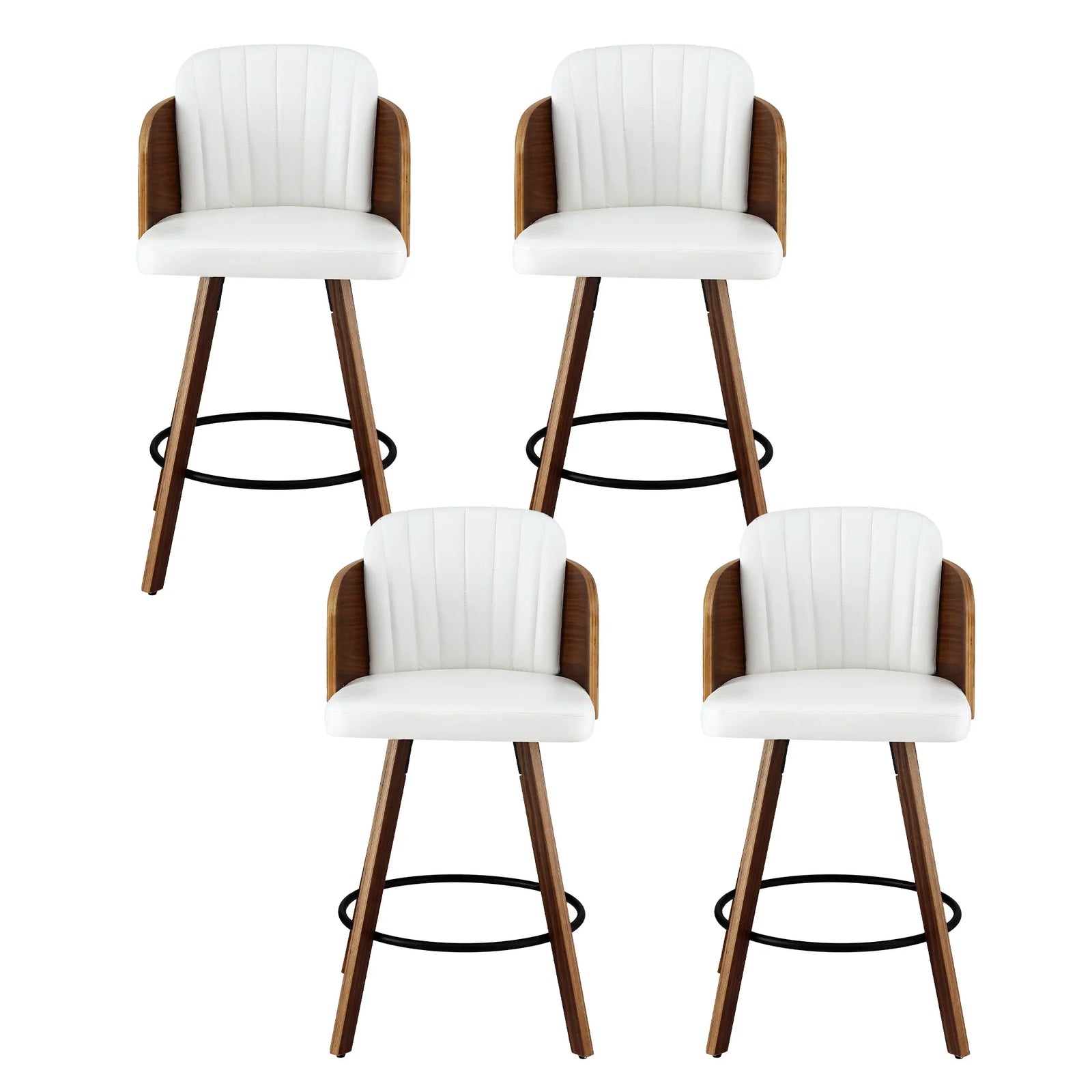 Wooden Bar Stools Swivel Kitchen Counter Stool Chair 58cm Seat Height