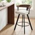Bar Stool Swivel Metal Legs Kitchen Chair Bentwood Counter Leather White