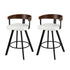 2x  Bar Stools Swivel Kitchen Chairs Metal Legs Bentwood Counter White PU