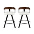 2x  Bar Stools Swivel Kitchen Chairs Metal Legs Bentwood Counter White PU