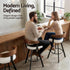 2x  Bar Stools Swivel Kitchen Chairs Metal Legs Bentwood Counter White PU