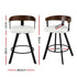 4x  Bar Stools Swivel Kitchen Chairs Metal Legs Bentwood Counter White PU