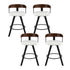 4x  Bar Stools Swivel Kitchen Chairs Metal Legs Bentwood Counter White PU