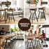 4x  Bar Stools Swivel Kitchen Chairs Metal Legs Bentwood Counter White PU