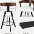 4x  Bar Stools Swivel Kitchen Chairs Metal Legs Bentwood Counter White PU