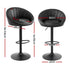Artiss Bar Stool X2 Gas Lift Adjustable Rounded Shell Backrest PU Leather Black