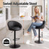 Artiss Bar Stool X2 Gas Lift Adjustable Rounded Shell Backrest PU Leather Black