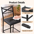 Artiss Bar Stools Set of 2 Counter 66cm Height Stools with Backrest, PU Cushioned Seat, Black