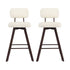 Artiss Bar Stools Set of 2 Swivel Counter 68cm Height Stools w/ Padded Backrest Beige