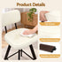 Artiss Bar Stools Set of 2 Swivel Counter 68cm Height Stools w/ Padded Backrest Beige