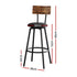 4X Industrial Bar Stools Upholstered Counter Chairs Steel Frame Anti-Scratch